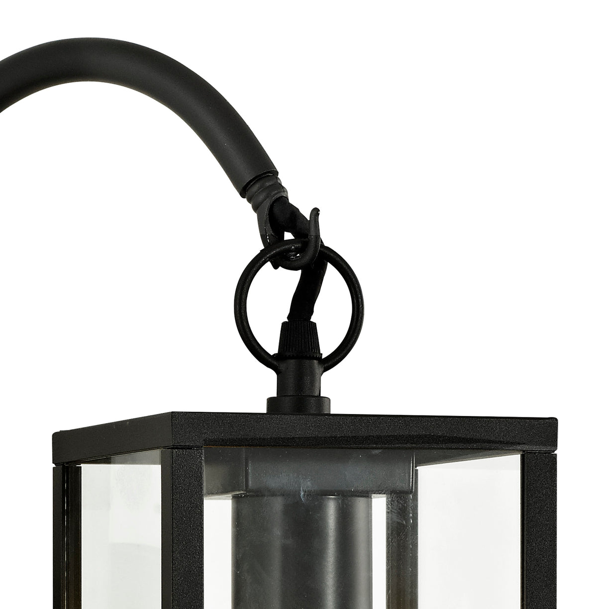 MER7117 Merga Downward Wall Lamp 1 Light IP54 Indoor/Outdoor Use in a Graphite Black/Clear Finish