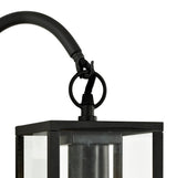 MER7117 Merga Downward Wall Lamp 1 Light IP54 Indoor/Outdoor Use in a Graphite Black/Clear Finish