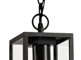 MER8117 Merga Pendant 1 Light IP54 Indoor/Outdoor Use in a Graphite Black/Clear Finish