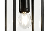 MER8117 Merga Pendant 1 Light IP54 Indoor/Outdoor Use in a Graphite Black/Clear Finish