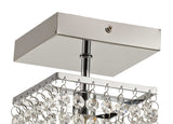 MAT3507 Matar Ceiling 1 Light in a Polished Chrome Finish and Clear Crystal, Suitable for Bathrooms