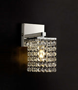 MAT5507 Matar Wall 1 Light in a Polished Chrome Finish and Clear Crystal, Suitable for Bathrooms