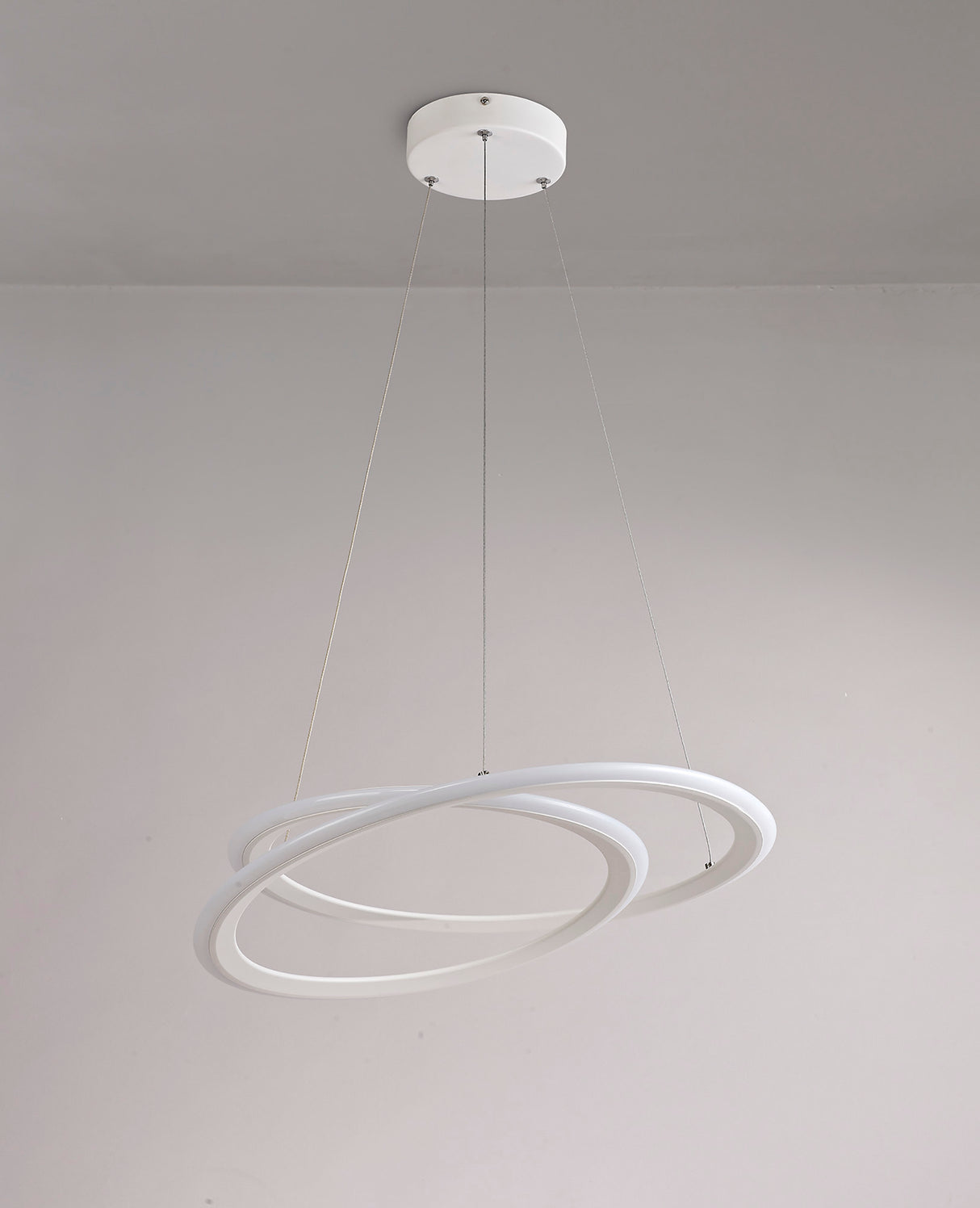 MIN9677 Messina Pendant 40W LED 3 Step Dimming in a Matt White Finish