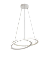 MIN9677 Messina Pendant 40W LED 3 Step Dimming in a Matt White Finish