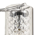 MIS4407 Misam Semi Ceiling 3 Light in a Chrome/Clear Finish and Clear Crystal