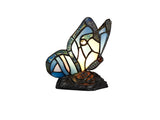 MIZ0037 Mizor 12.5cm 1 Light Table Lamp in a Blue/Pink/Black/Clear Finish and Clear Crystal