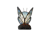 MIZ0037 Mizor 12.5cm 1 Light Table Lamp in a Blue/Pink/Black/Clear Finish and Clear Crystal