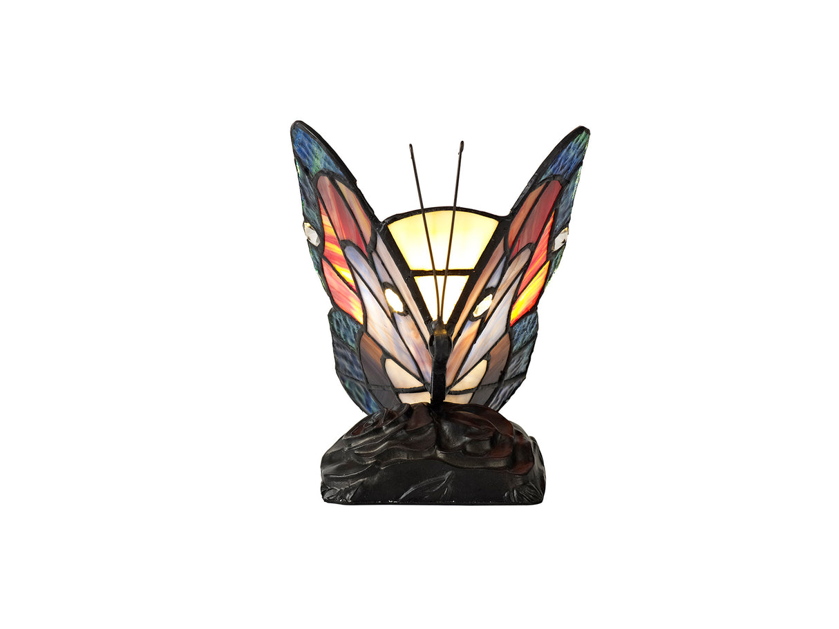 MIZ1037 Mizor 16cm 1 Light Table Lamp in a Blue/Brown/Black/Clear Finish and Clear Crystal