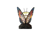 MIZ1037 Mizor 16cm 1 Light Table Lamp in a Blue/Brown/Black/Clear Finish and Clear Crystal