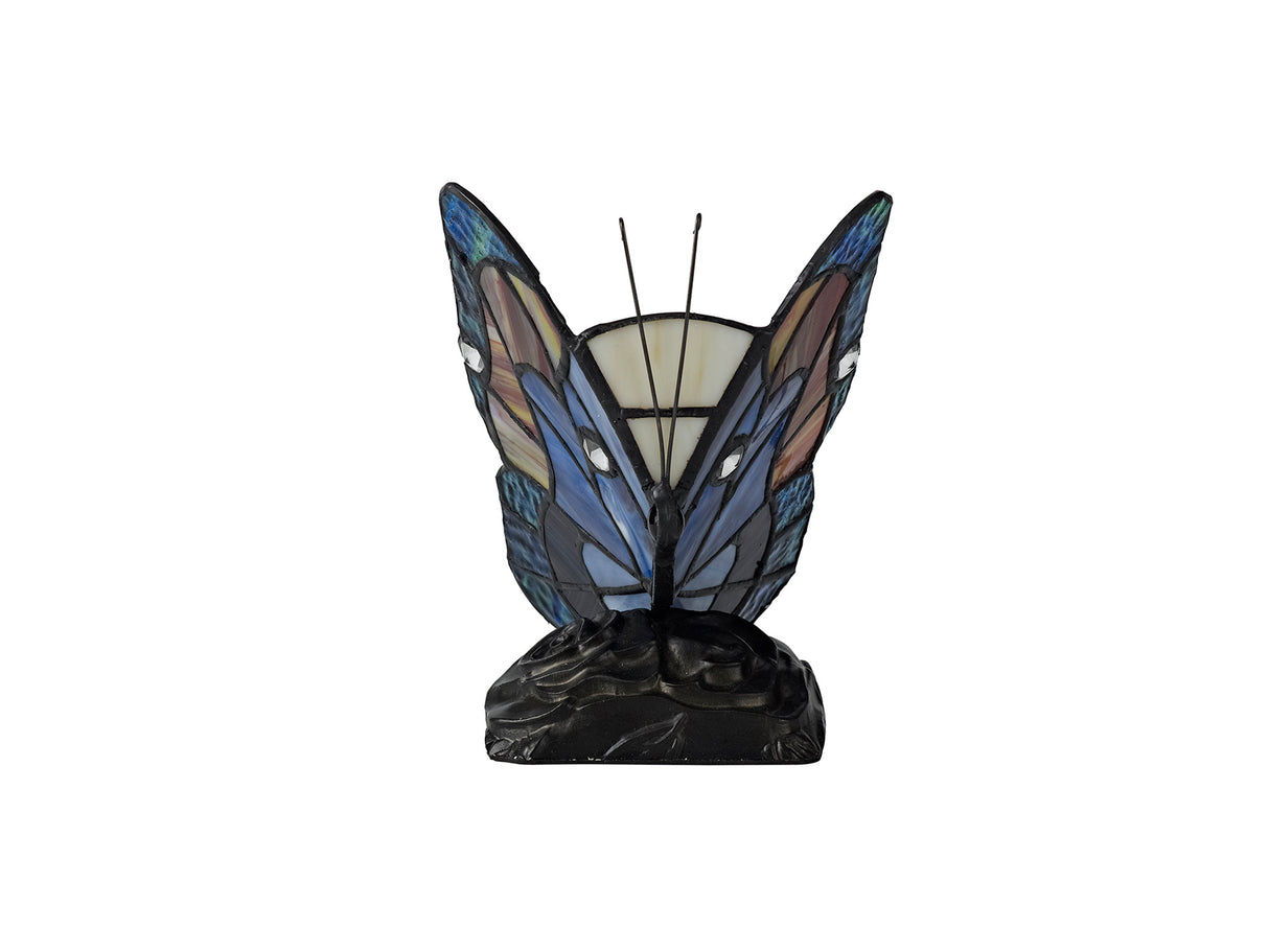 MIZ1037 Mizor 16cm 1 Light Table Lamp in a Blue/Brown/Black/Clear Finish and Clear Crystal