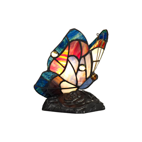 MIZ1037 Mizor 16cm 1 Light Table Lamp in a Blue/Brown/Black/Clear Finish and Clear Crystal