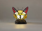 MIZ2037 Mizor 14.5cm 1 Light Table Lamp in a Red/Yellow/Blue/Black/Clear Finish and Clear Crystal