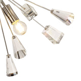 NUN1608 Nunki Ceiling 6 Light in a Polished Nickel Finish and Clear Crystal