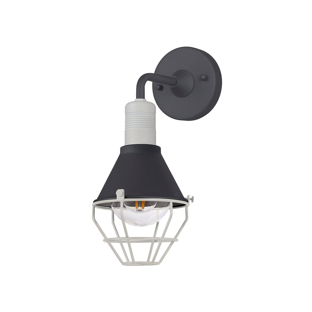 OGM0487 Ogma Wall Lamp 1 Light IP65 Outdoor in a Anthracite/Matt White/Clear Finish