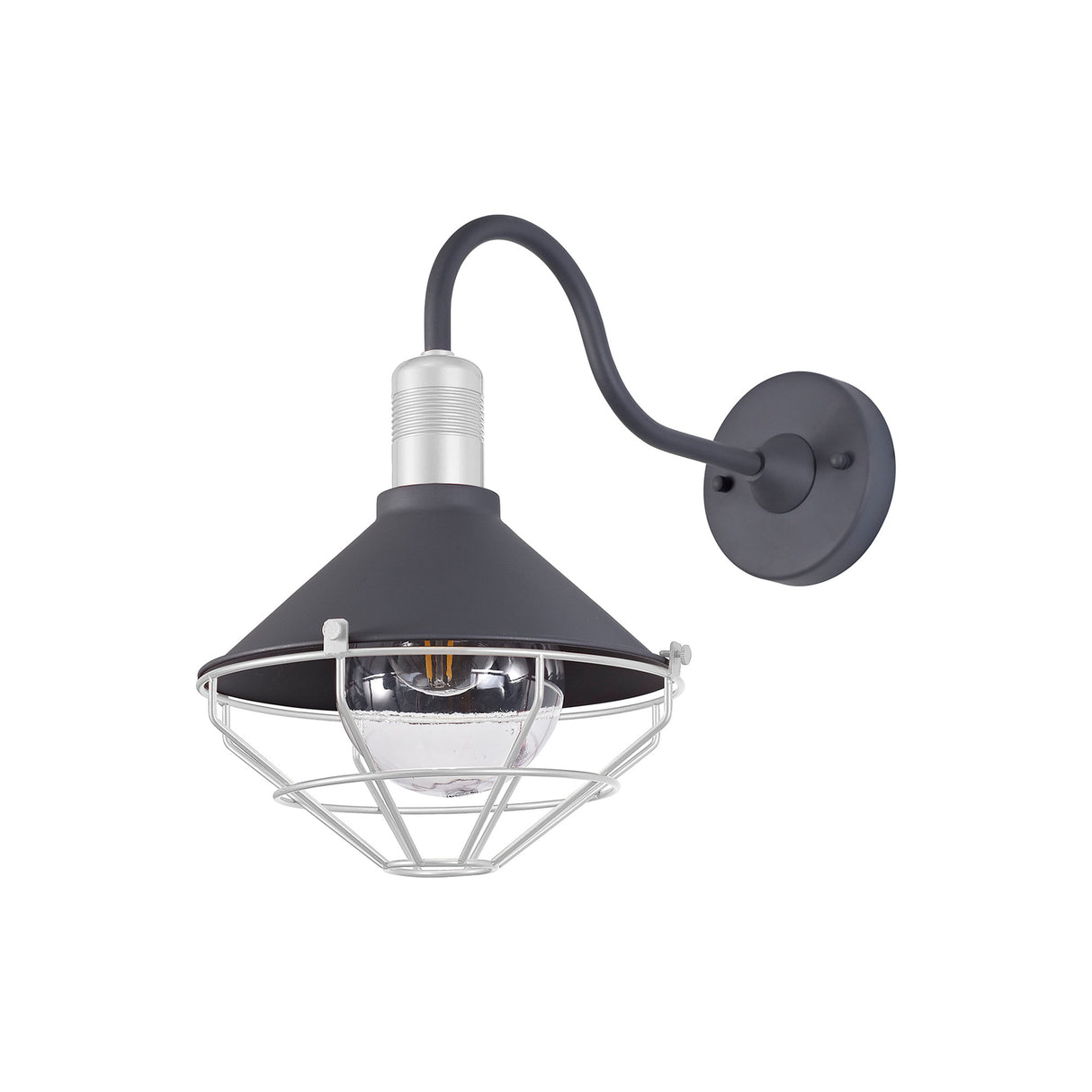 OGM3487 Ogma Wall Lamp 1 Light IP65 Outdoor in a Anthracite/Matt White/Clear Finish