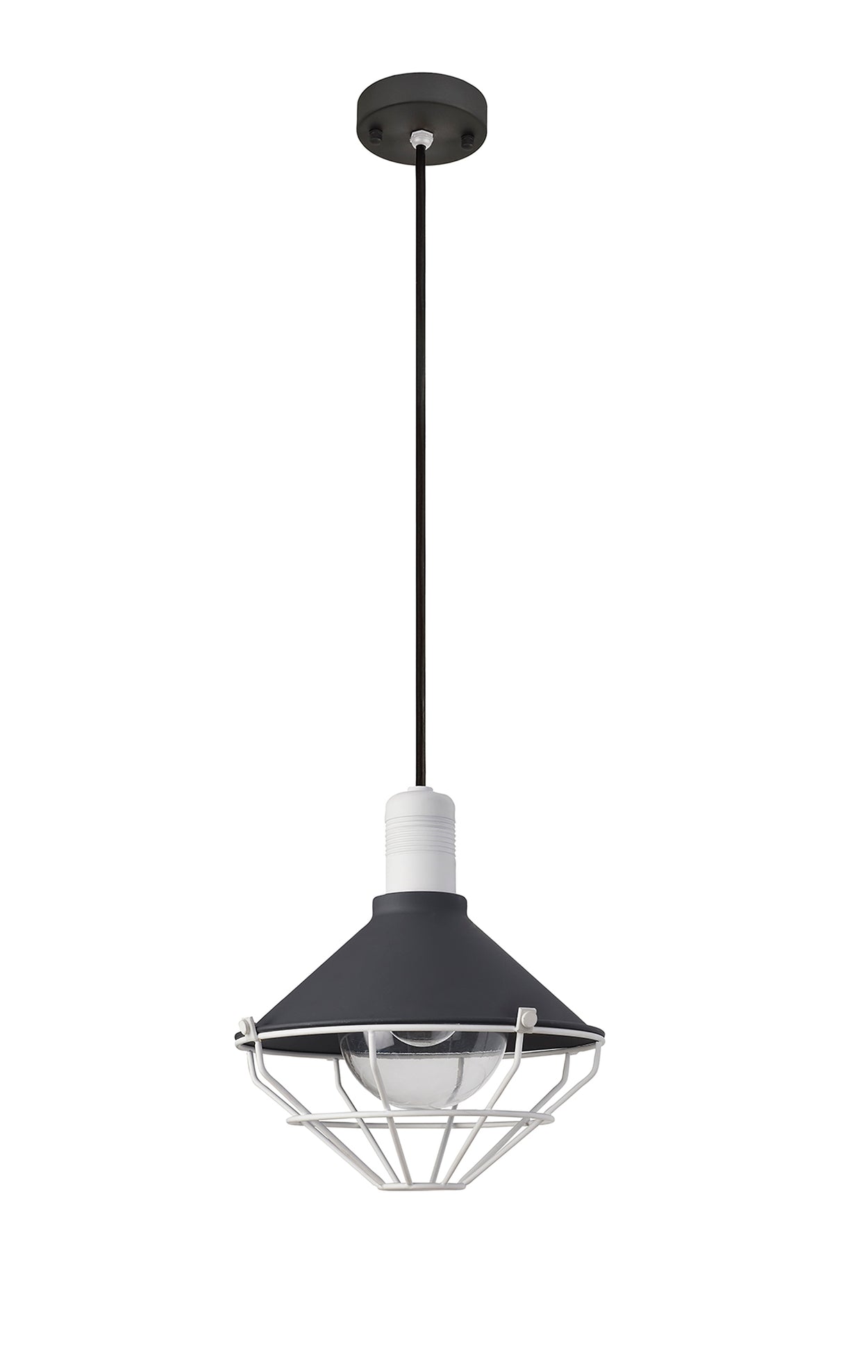 OGM4487 Ogma Pendant 1 Light IP65 Outdoor in a Anthracite/Matt White/Clear Finish