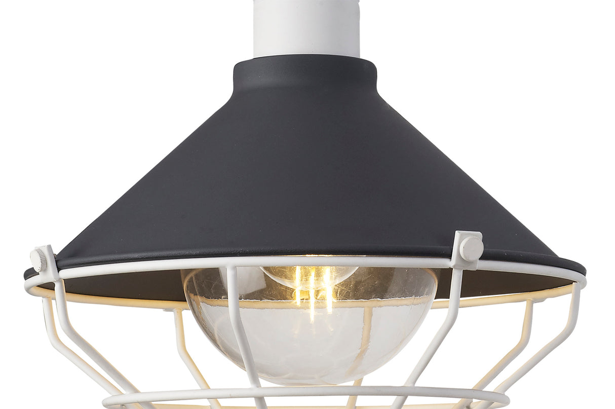 OGM4487 Ogma Pendant 1 Light IP65 Outdoor in a Anthracite/Matt White/Clear Finish