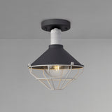 OGM5487 Ogma Semi Ceiling 1 Light IP65 Outdoor in a Anthracite/Matt White/Clear Finish