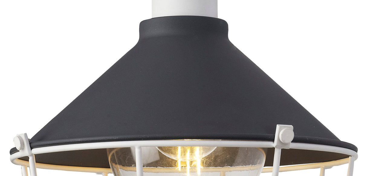 OGM5487 Ogma Semi Ceiling 1 Light IP65 Outdoor in a Anthracite/Matt White/Clear Finish