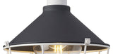 OGM5487 Ogma Semi Ceiling 1 Light IP65 Outdoor in a Anthracite/Matt White/Clear Finish