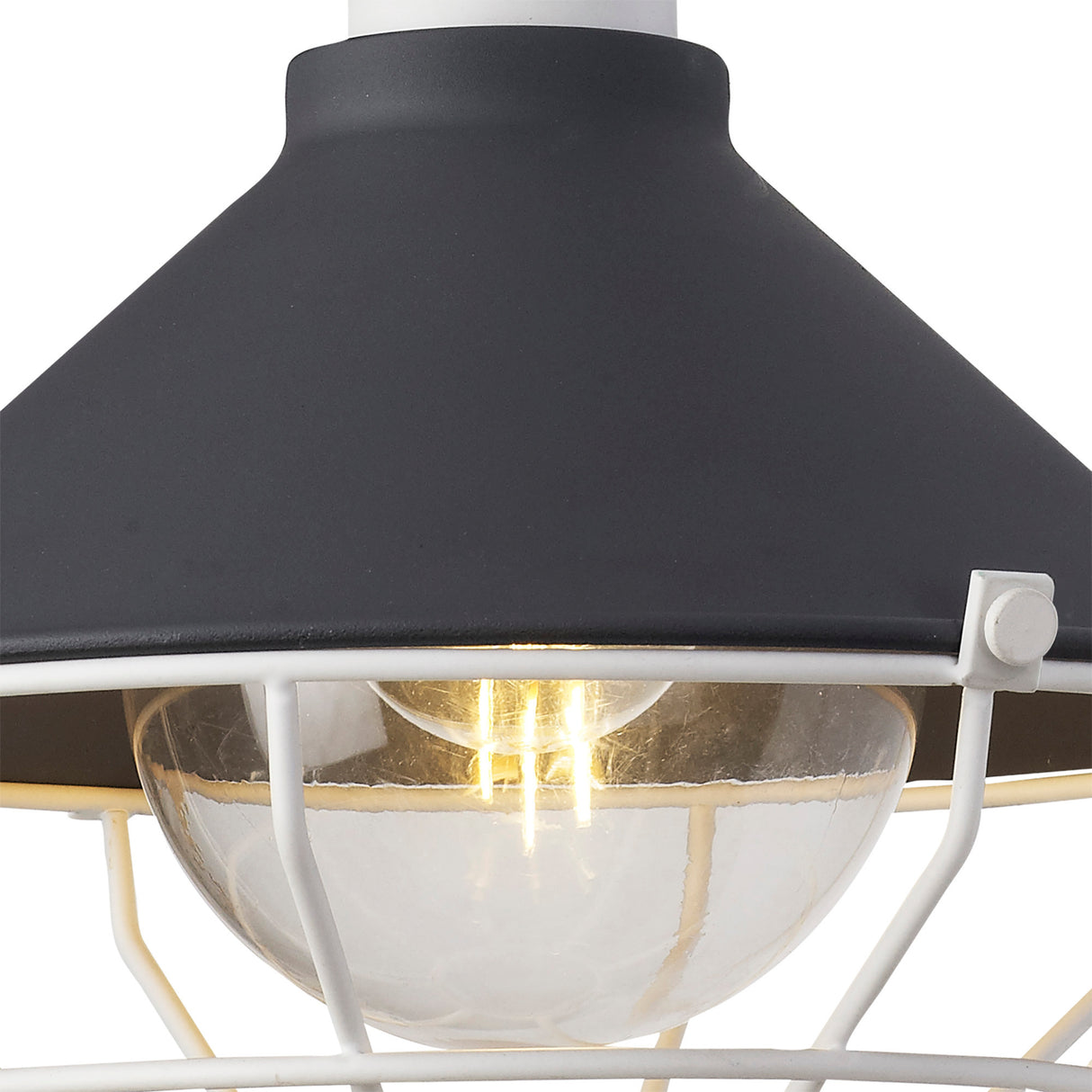 OGM5487 Ogma Semi Ceiling 1 Light IP65 Outdoor in a Anthracite/Matt White/Clear Finish