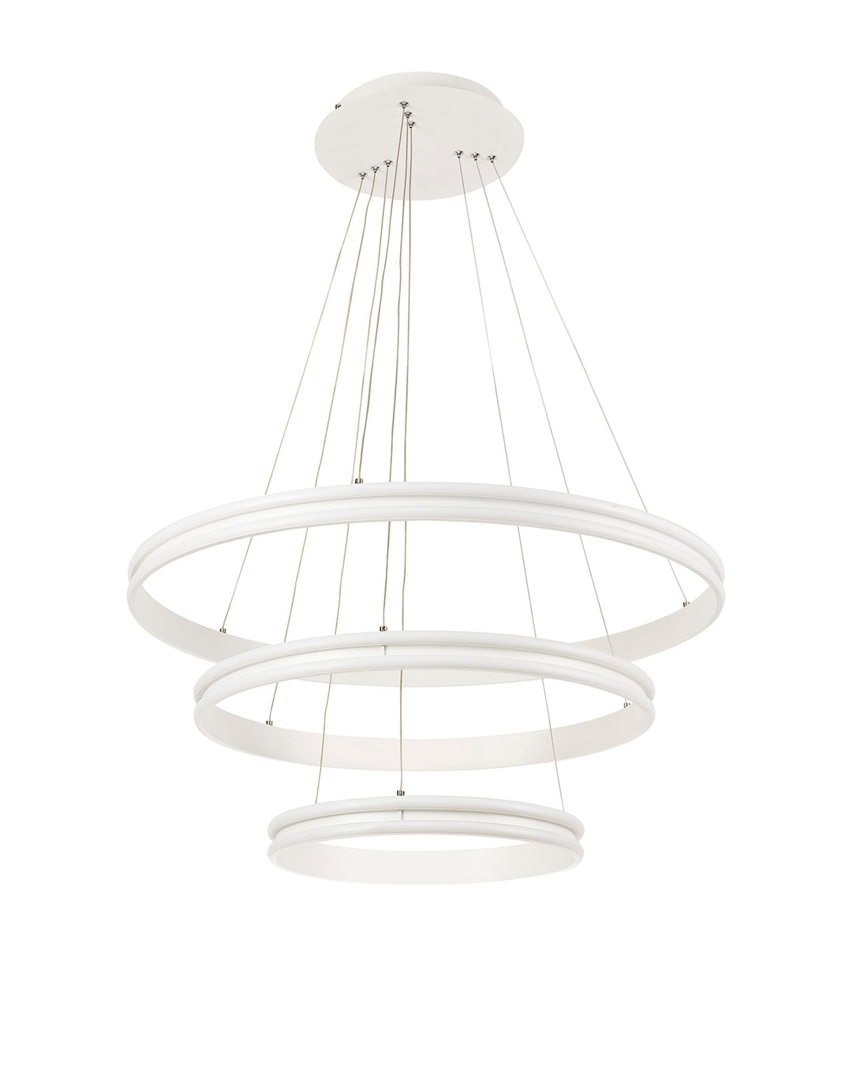 OKA0777 Okab Dimmable Pendant 100W LED in a Matt White/Opal White Finish