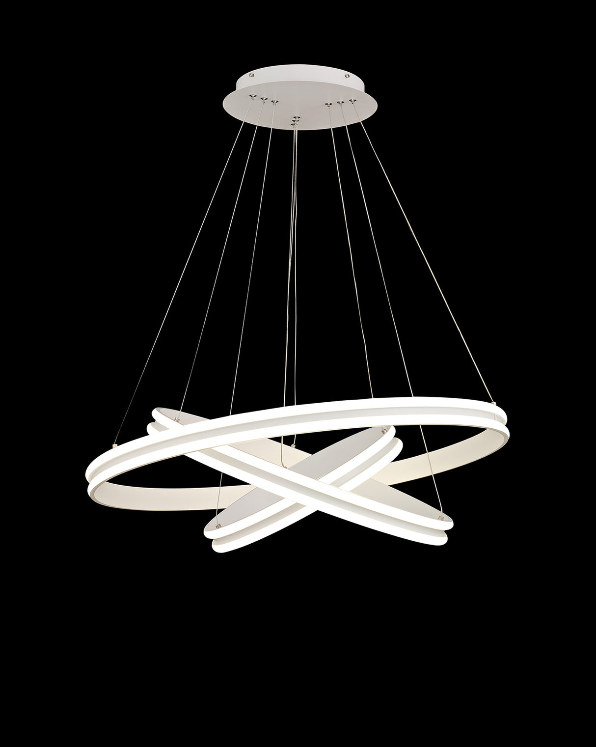 OKA0777 Okab Dimmable Pendant 100W LED in a Matt White/Opal White Finish