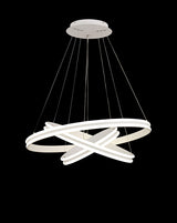 OKA0777 Okab Dimmable Pendant 100W LED in a Matt White/Opal White Finish