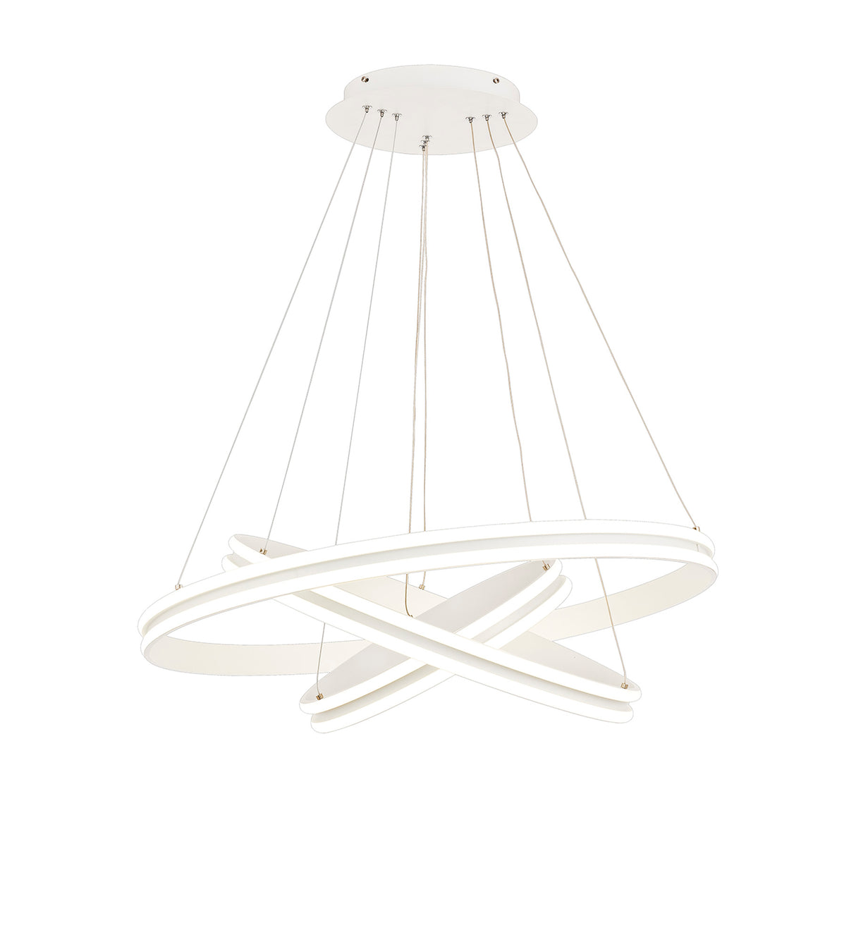 OKA0777 Okab Dimmable Pendant 100W LED in a Matt White/Opal White Finish