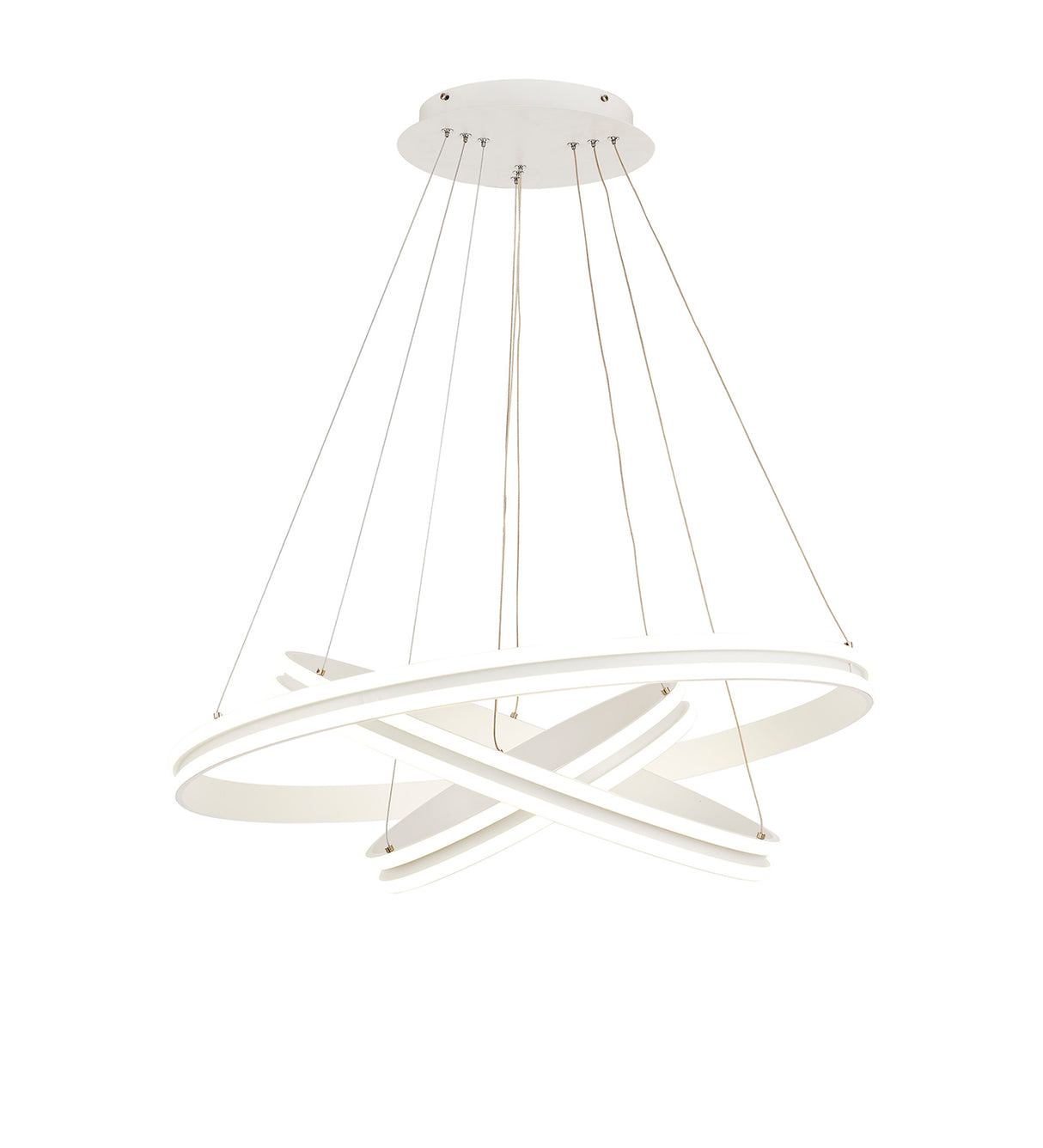 OKA0777 Okab Dimmable Pendant 100W LED in a Matt White/Opal White Finish