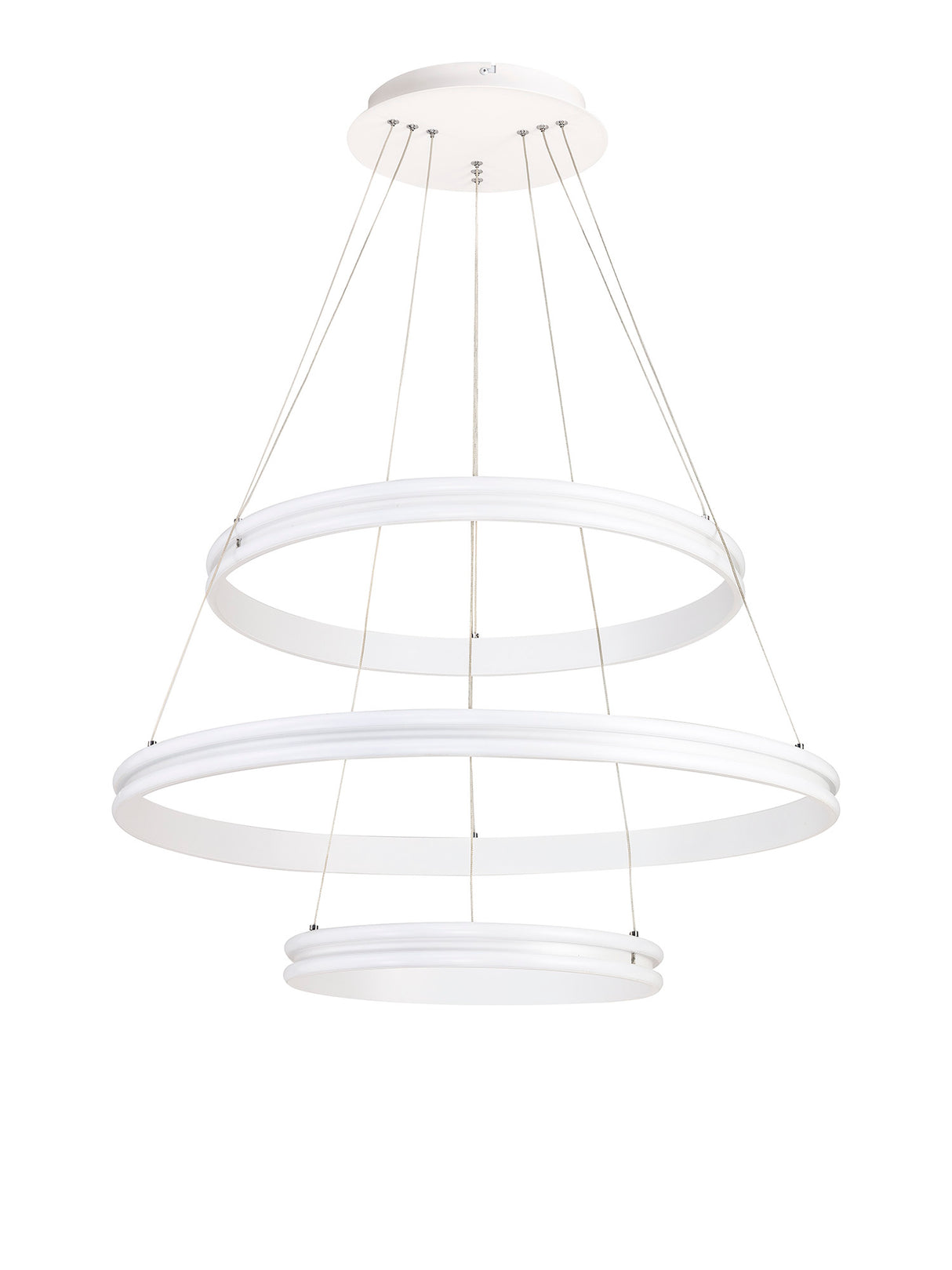 OKA0777 Okab Dimmable Pendant 100W LED in a Matt White/Opal White Finish