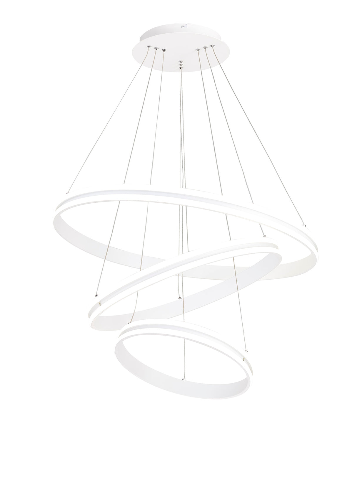 OKA0777 Okab Dimmable Pendant 100W LED in a Matt White/Opal White Finish