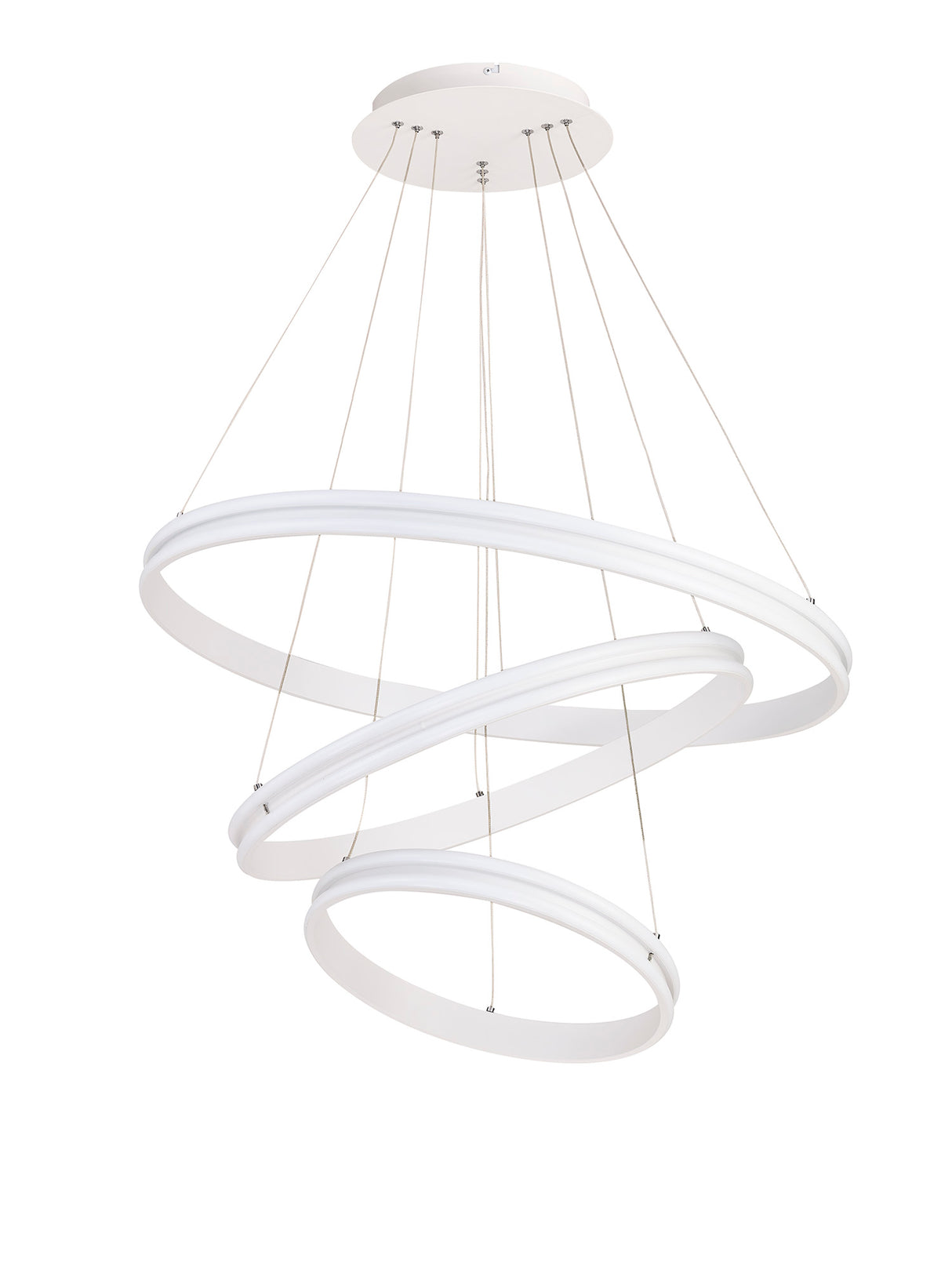 OKA0777 Okab Dimmable Pendant 100W LED in a Matt White/Opal White Finish