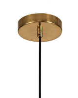 OLE3318 Olean Narrow Pendant 1 Light in a Ancient Brass/Clear Finish