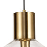 OLE4318 Olean Wide Pendant 1 Light in a Ancient Brass/Clear Finish