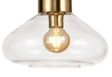 OLE4318 Olean Wide Pendant 1 Light in a Ancient Brass/Clear Finish