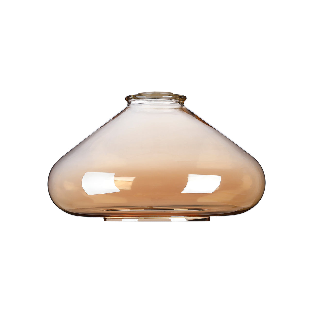 OLE4318 Olean Wide Pendant 1 Light in a Ancient Brass/Clear Finish