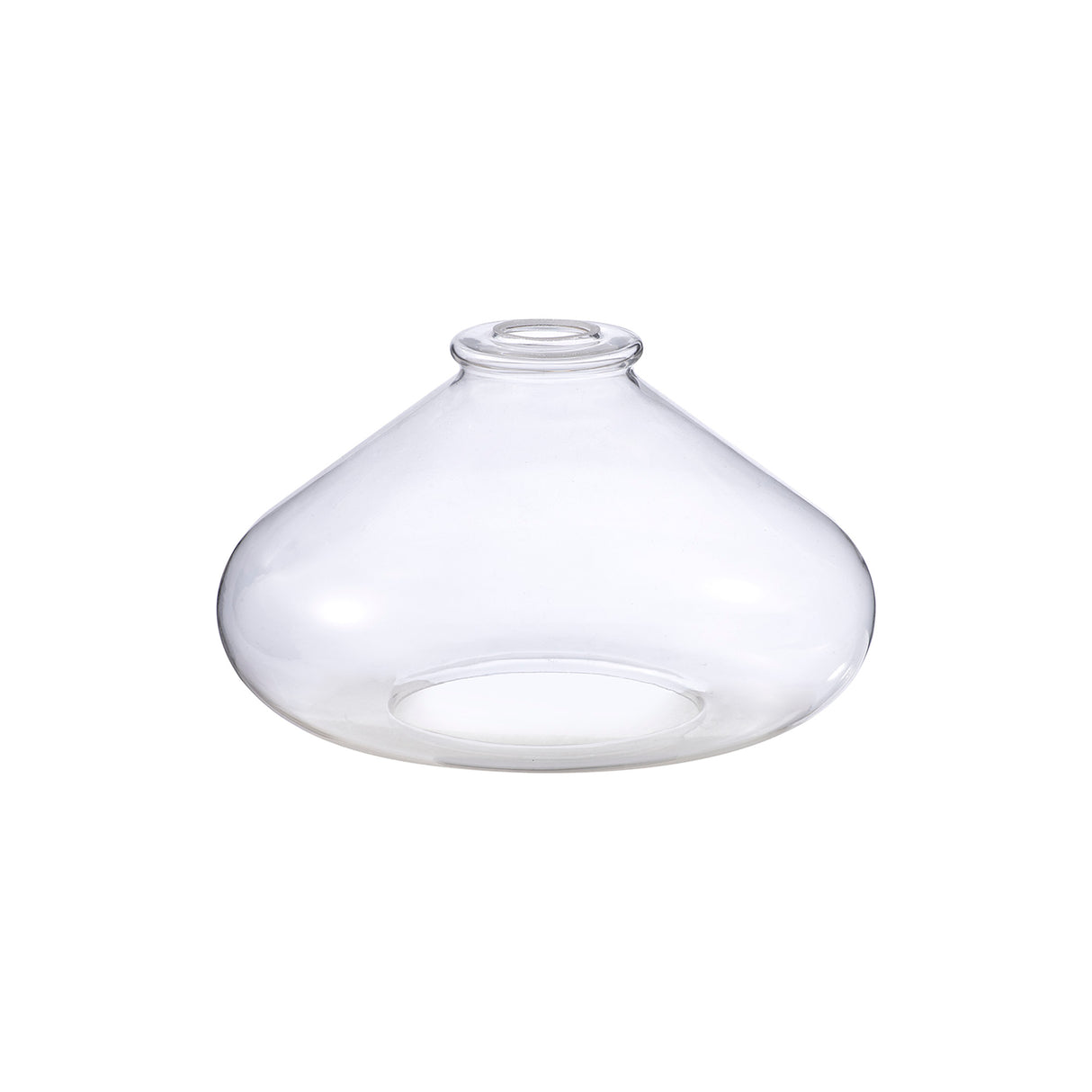 OLE4318 Olean Wide Pendant 1 Light in a Ancient Brass/Clear Finish