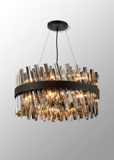 ORI0059BL/SM Orion 18 Light Ceiling Pendant Satin Black_Smoked