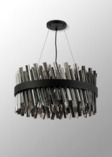 ORI0059BL/SM Orion 18 Light Ceiling Pendant Satin Black_Smoked