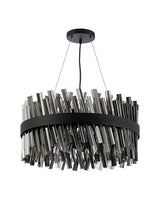 ORI0059BL/SM Orion 18 Light Ceiling Pendant Satin Black_Smoked