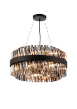 ORI0059BL/SM Orion 18 Light Ceiling Pendant Satin Black_Smoked