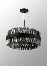 ORI0059BL/SM Orion 18 Light Ceiling Pendant Satin Black_Smoked