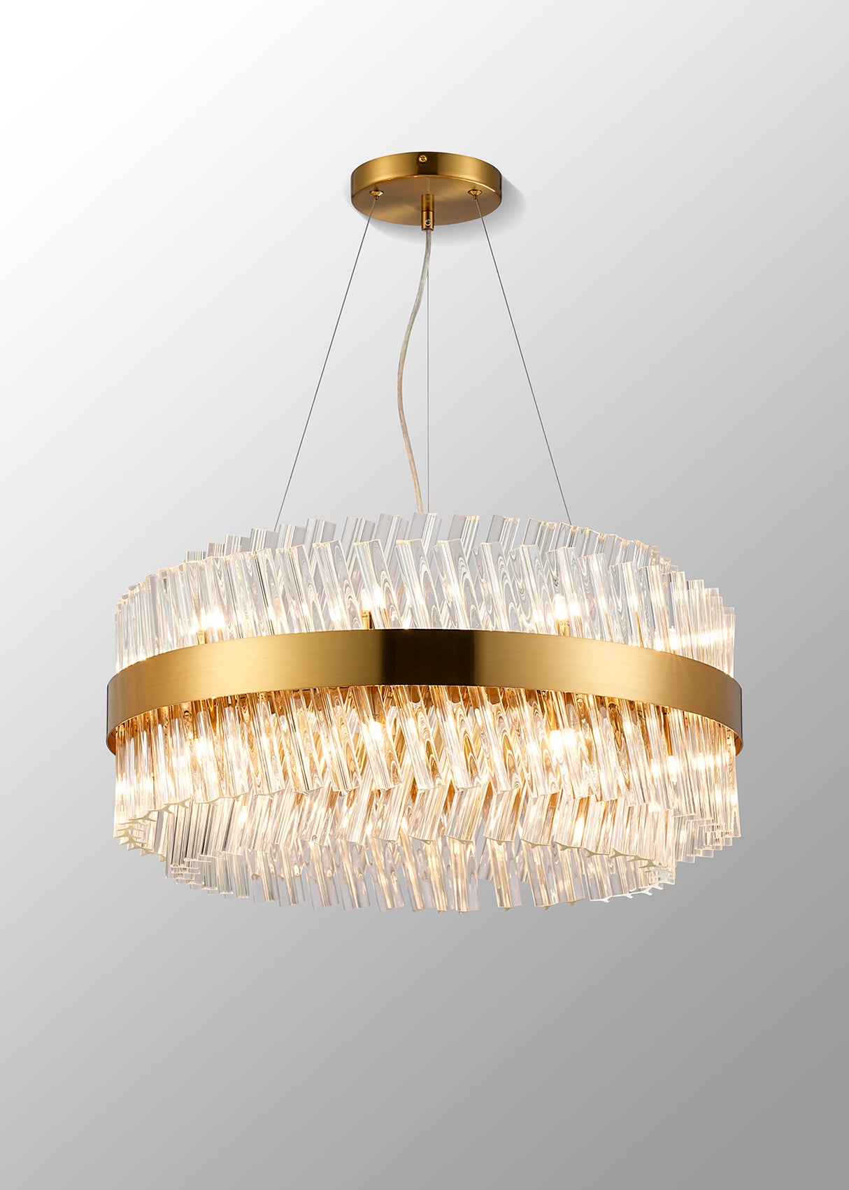 ORI0059BR_CL Orion 18 Light Ceiling Pendant Brass_Clear