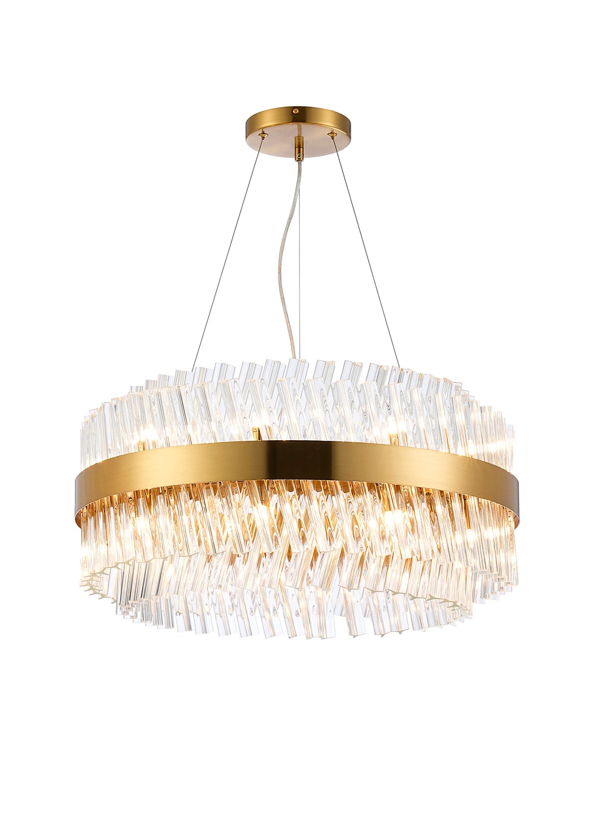 ORI0059BR_CL Orion 18 Light Ceiling Pendant Brass_Clear