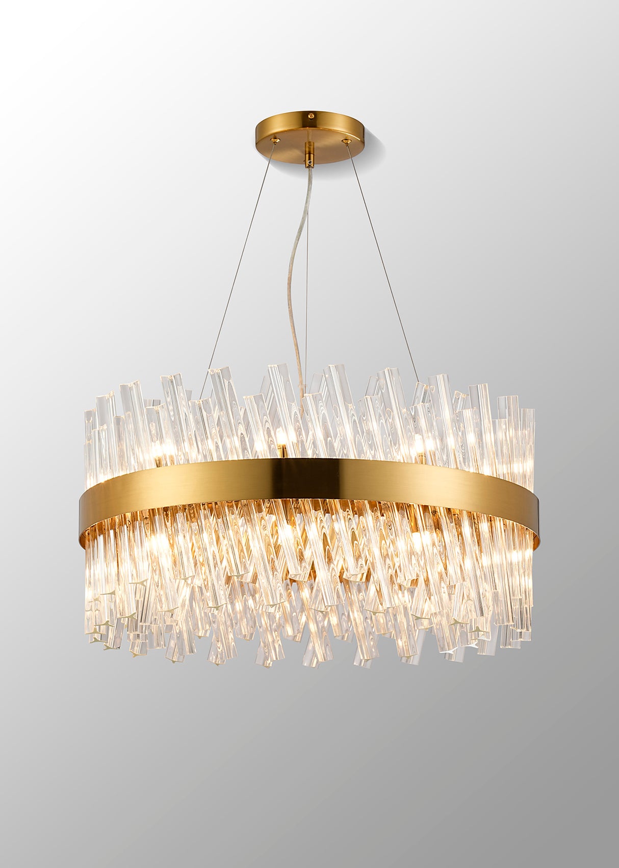 ORI0059BR_CL Orion 18 Light Ceiling Pendant Brass_Clear