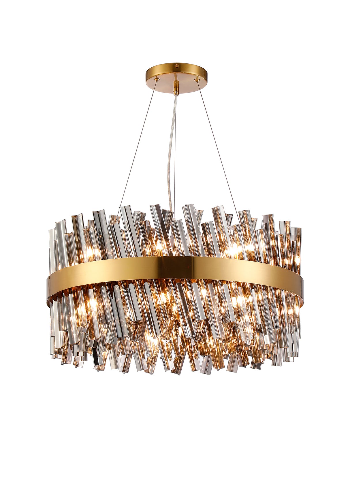 ORI0059BR_SM Orion 18 Light Ceiling Pendant Brass_Smoked