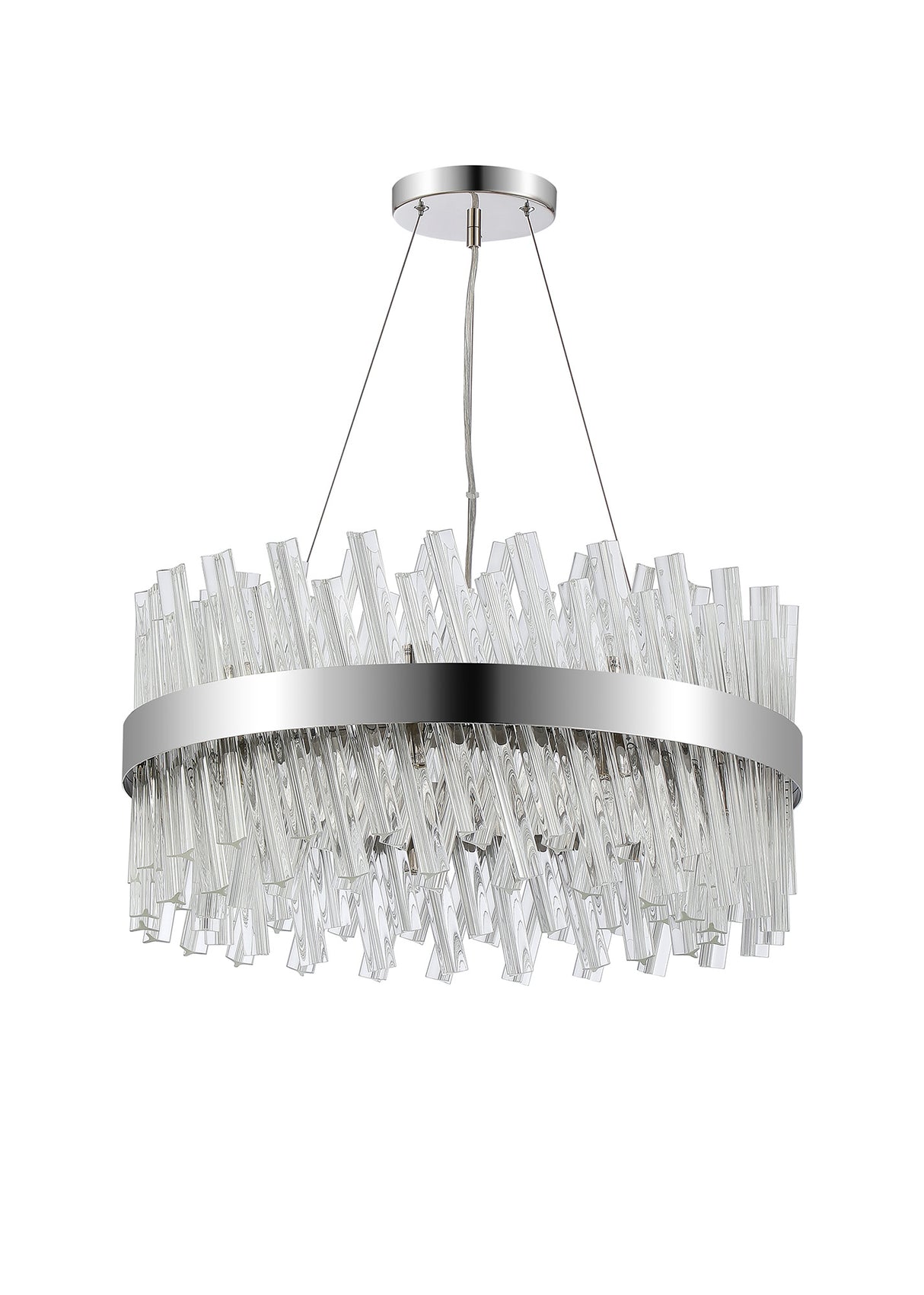 ORI0059PN_CL Orion 18 Light Ceiling Pendant Polished Nickel_Clear