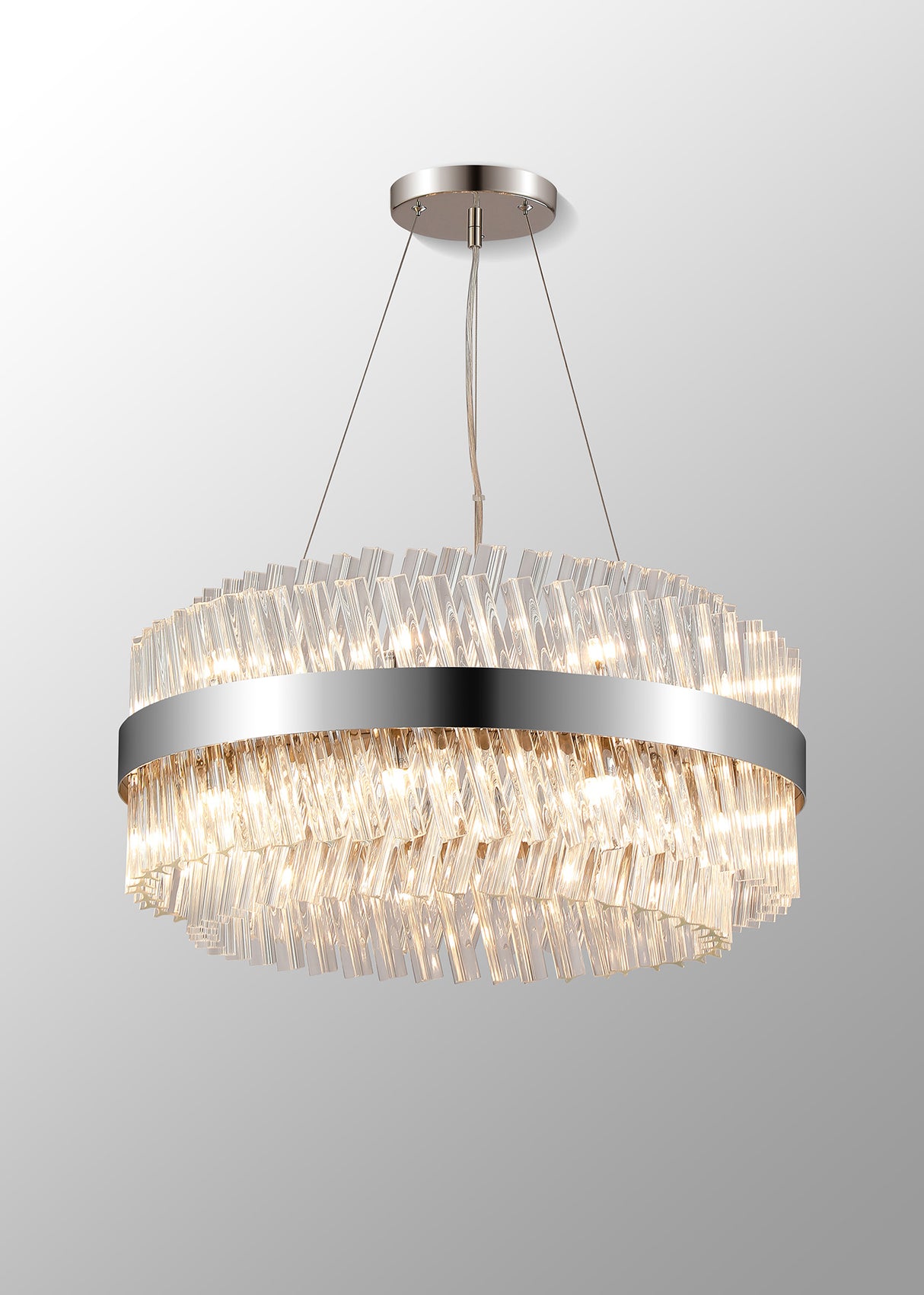 ORI0059PN_CL Orion 18 Light Ceiling Pendant Polished Nickel_Clear