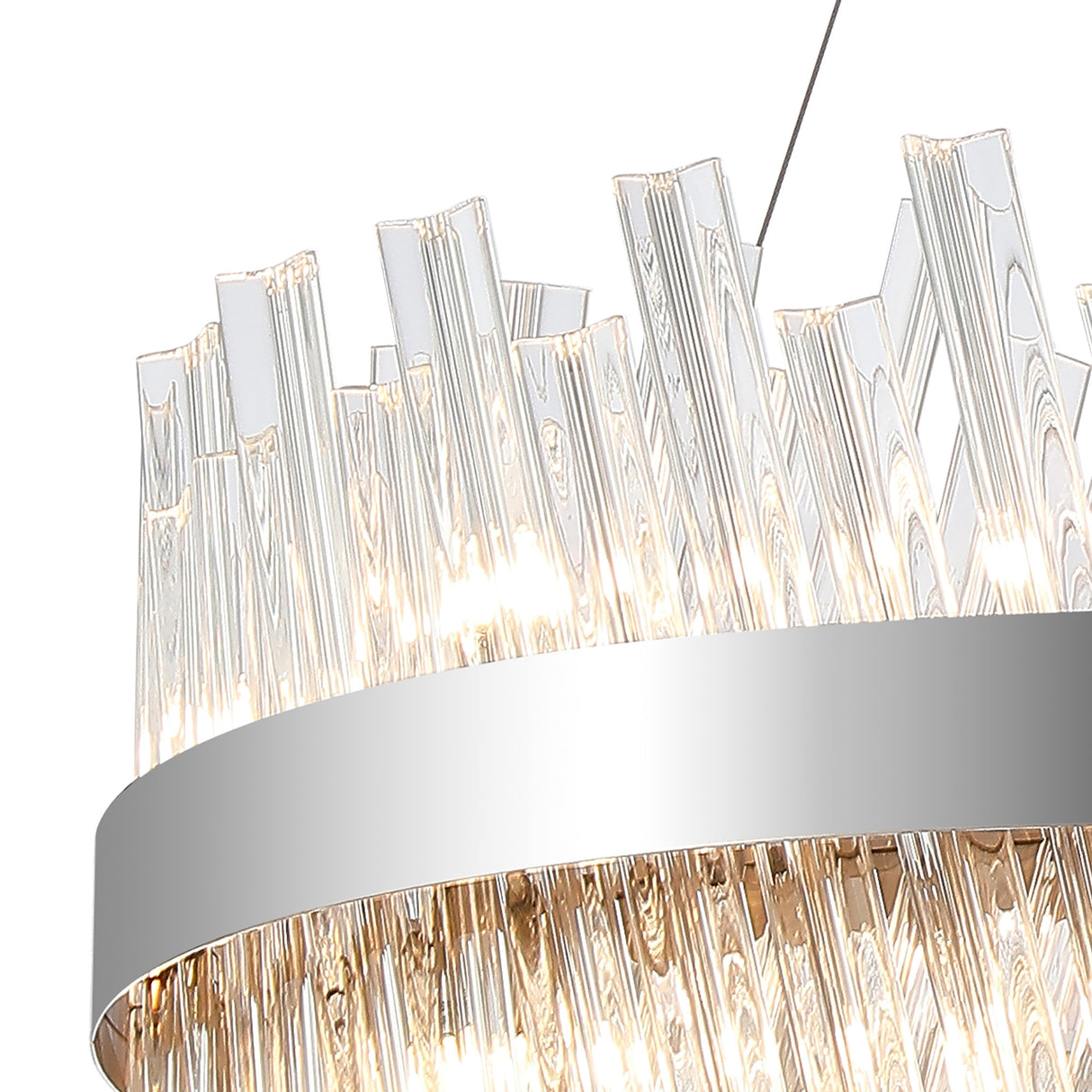 ORI0059PN_CL Orion 18 Light Ceiling Pendant Polished Nickel_Clear